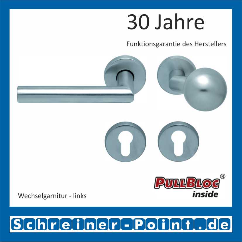 Scoop Thema PullBloc Rundrosettengarnitur, Rosette Edelstahl matt